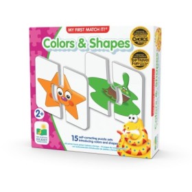 Puzzle Educativ de potrivire Culori si forme cu 15 perechi de piese auto-corectante 2-5 ani